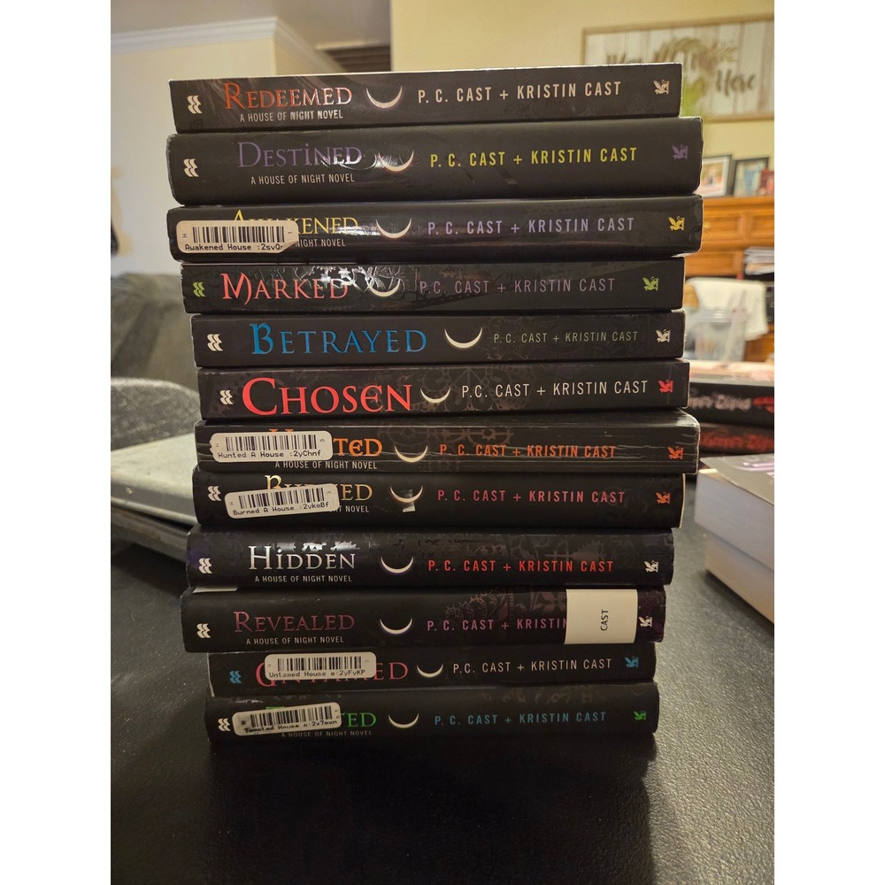 House of Night Complete Series Set 1-12 P.C. Cast Kristin Cast Hardcover and PB